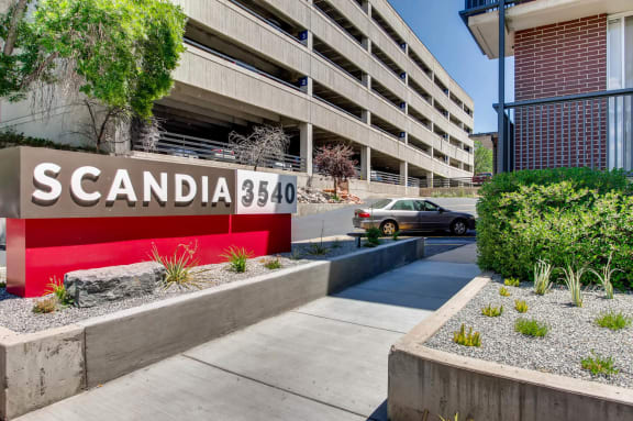 Entrance of property at Scandia Apartments
