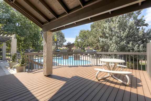 Greentree Village Exterior Deck and Swimming Pool in Denver, CO