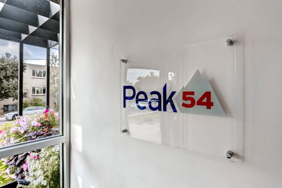 Building Signage at Peak 54
