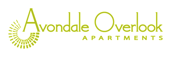 The image is a logo for Avondale Overlook Apartments.