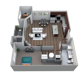 Knolls with den B4S floor plan at 360 at Jordan West best new apartments West Des Moines IA 50266