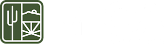 The image is a logo for Mica Apartments, featuring a stylized icon of a house with a mountain and cactus.