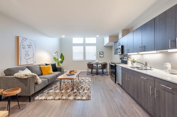 192nd West Lofts Living Room and Kitchen