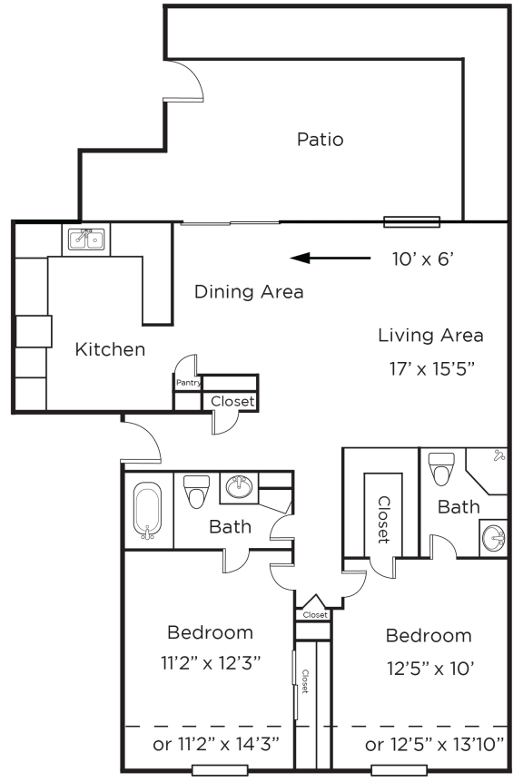 Floor Plans of Meridian Court South in Indianapolis IN
