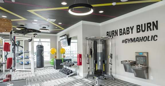 the gym at the flats at birchwood