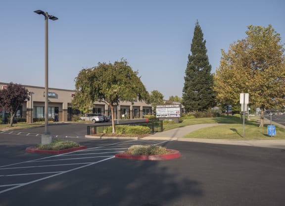 Roseville Business Park Parking Lot Entry
