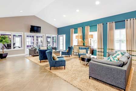 Clubhouse Interior at Central on the Green Apartment Homes, Raleigh, NC