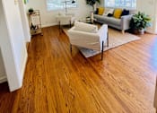 Thumbnail 7 of 16 - staged apartment living room