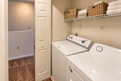 a washer and dryer in the laundry room of a home