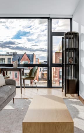 Studio living and dining (staged) at The Shay, Washington, District of Columbia