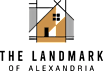The Landmark of Alexandria logo with a house and a building.