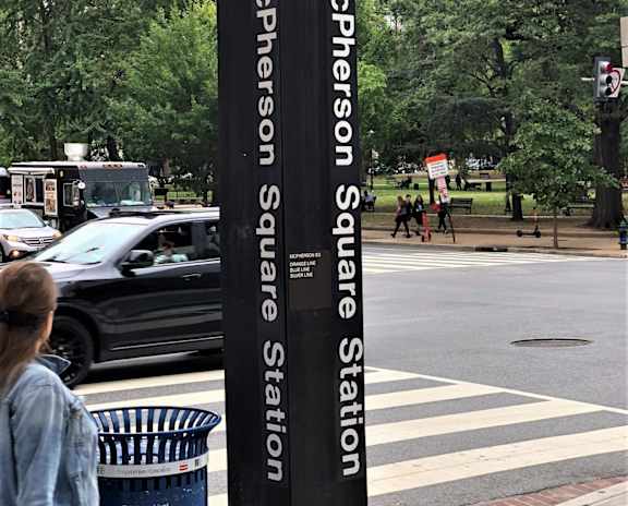 McPherson Square Station near The Woodward Building Apartments in Washington, DC 20005