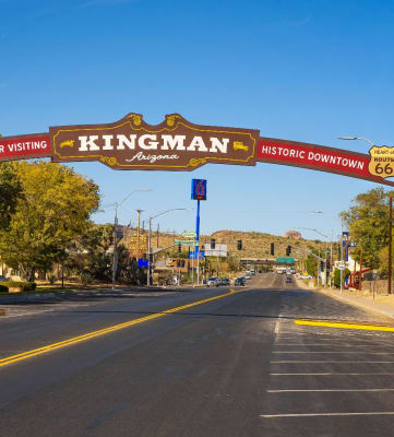 Kingman Arizona signage stock photo at Copper Ridge Apartments in Kingman AZ