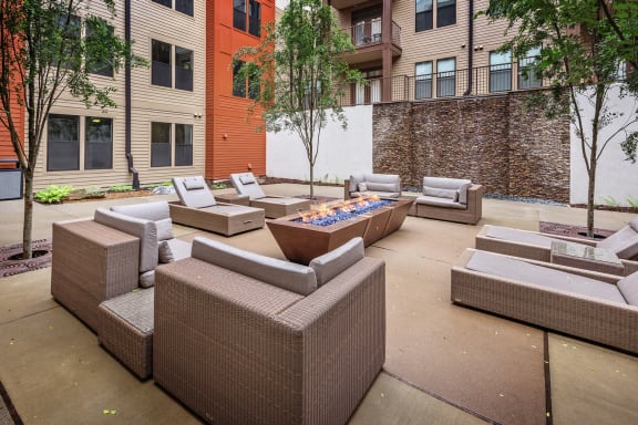 23Hundred at Berry Hill - Outdoor chef's summer kitchen with neighboring fire pit