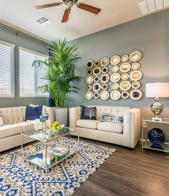 Living Room (2 Bedroom) at Palm Valley Villas in Goodyear, AZ