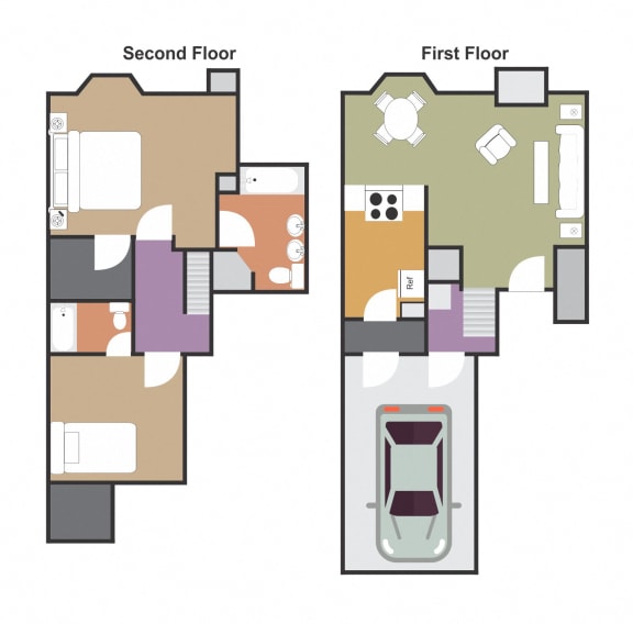  Floor Plan The Woodhaven - 1 Car Garage