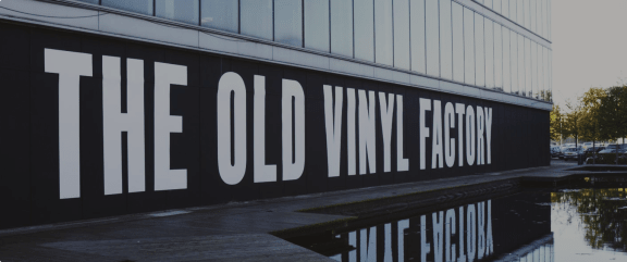 a large sign on the side of a building