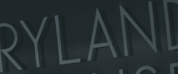 a typography illustration of the word asylum on a black background