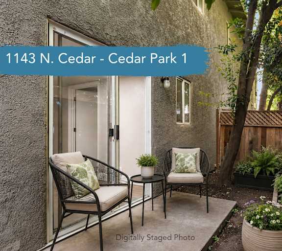Spacious Living Area at Cedar Park Apartments, Chico, CA, 95926