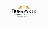 A logo for Bonaparte Apartments in Bordentown, NJ.