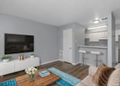 Thumbnail 8 of 9 - Classic Living Room With TV at Lifestyle at Shreveport Apartments, Shreveport, LA, 71109