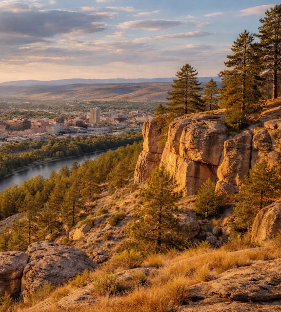 View of Billings from the Bluffs at Aurora Apartments, Montana, 59102