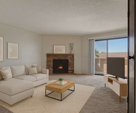 A cozy, modern kitchen with stainless steel appliances, kitchen utensils, light countertops with lots of room, and light, large wooden cabinets at the Highlands Luxury Residences. 
