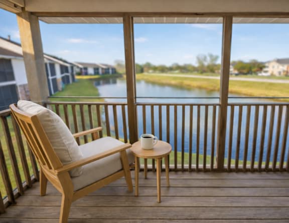 our resort style swimming pool is next to our building with lounge chairs