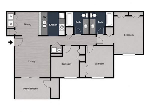 at Creekside Square Apartments, Indianapolis, IN 46254