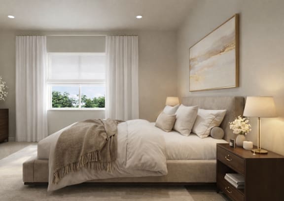 Modern Bedroom at Hearthstone Lodge Senior Residences, California, 95602