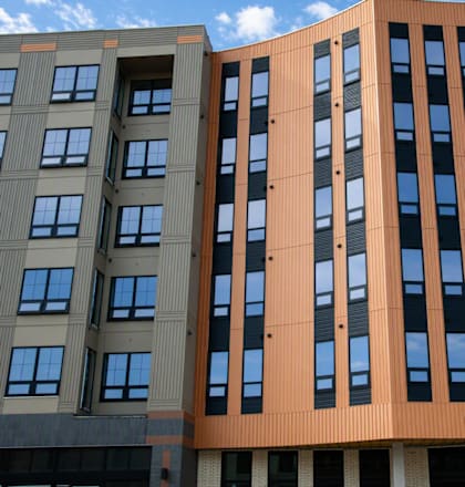 Tall Building Exterior at The Avery - Residential Apartments, Fargo, 58102