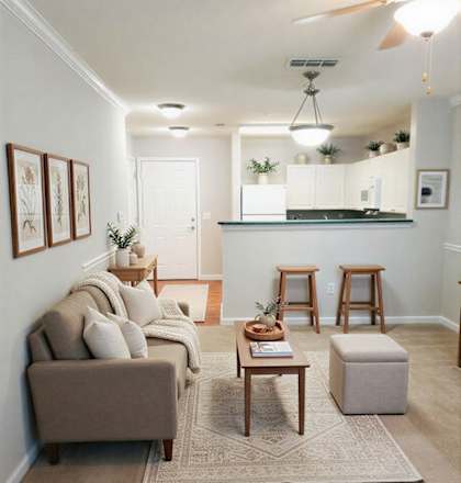 Modern Living Room at The Beckstead Apartments, South Jordan, UT