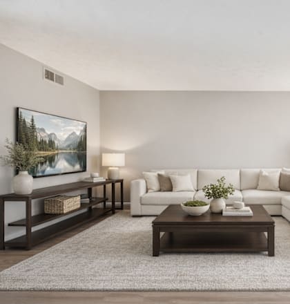 Living Area at Linden Ridge Apartments, Stone Mountain, GA