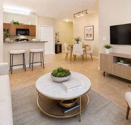 Open-Concept Interiors at Bayside Court Apartments in Clearwater, FL