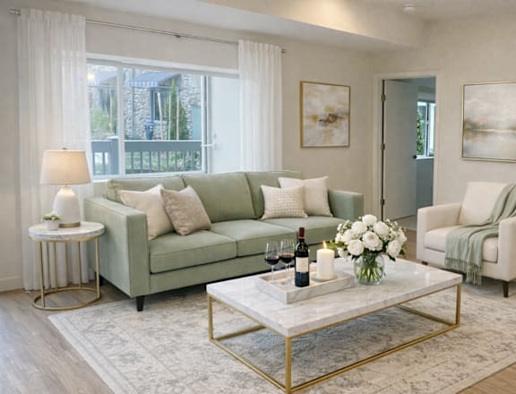 Main Living Room at Hearthstone Lodge Senior Residences, Auburn, California