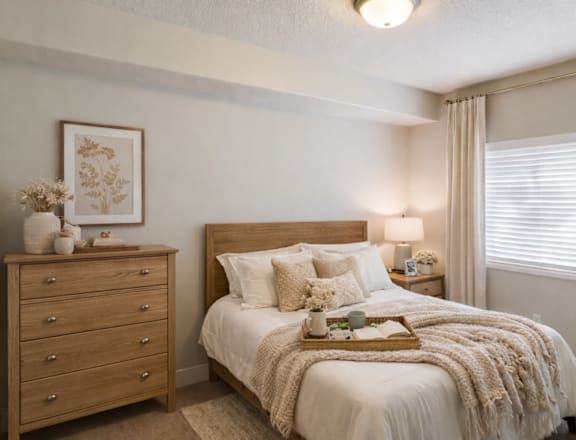 Guest Bedroom at The Beckstead Apartments, South Jordan, Utah