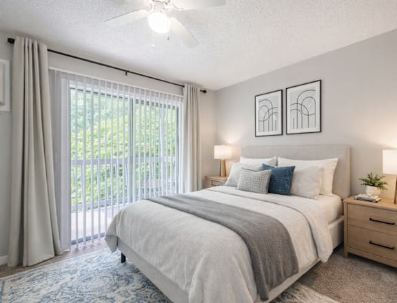 White bedroom at Brookwood, Archdale