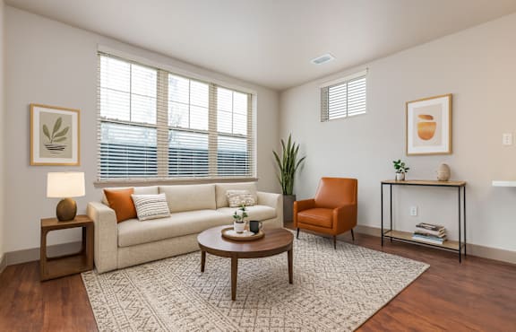 Spacious Living Area at Peregrine Place Apartments, Denver, CO 80246