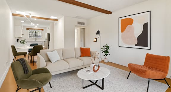 Spacious Living Room at San Xavier Casitas, Tucson, AZ