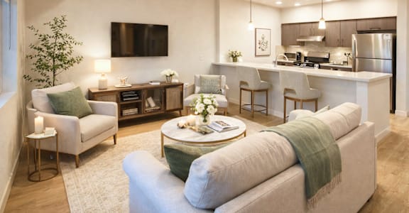Contemporary Living Room at Hearthstone Lodge Senior Residences, California, 95602