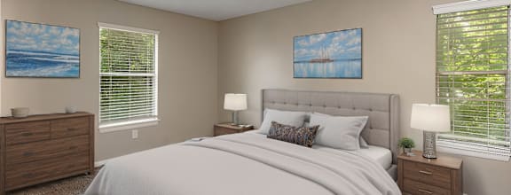 Comfortable Bedroom at Lifestyle at Shreveport Apartments, Shreveport, Louisiana