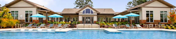 Shimmering Pool View at One White Oak Apartments, Cumming, GA, 30041