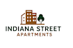 A logo for Indiana Street Apartments featuring a building and a tree.