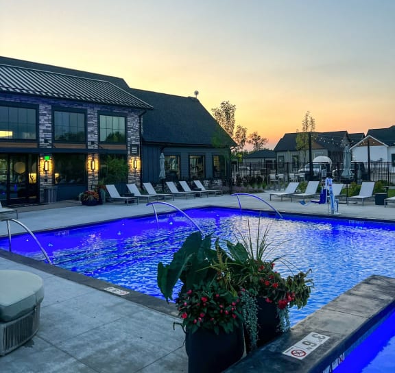 heated pool at Slate at Fishers District, Fishers, IN, Indiana, 46037