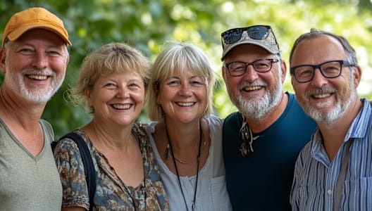a group of people posing for a picture