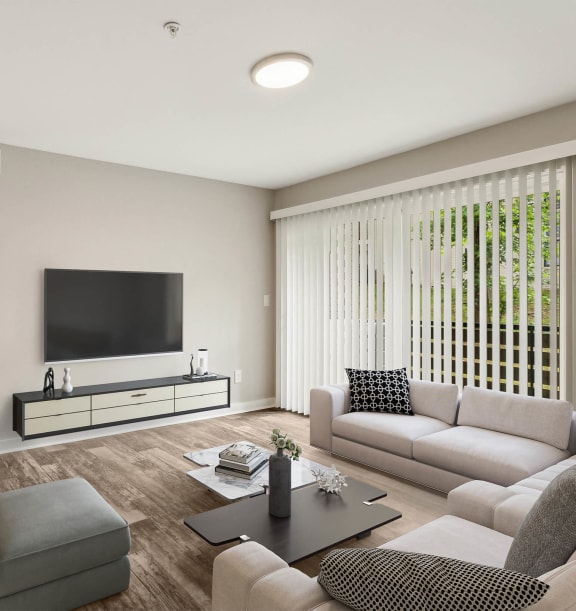 Model apartment living room