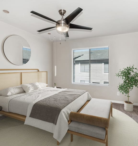 Model apartment bedroom