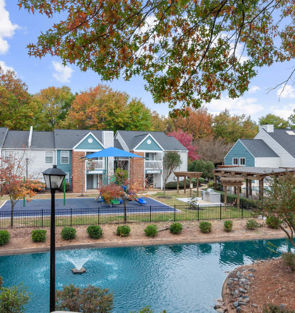 Apartment exterior and landscaping  at Park 2300 Apartments in Charlotte, North Carolina
