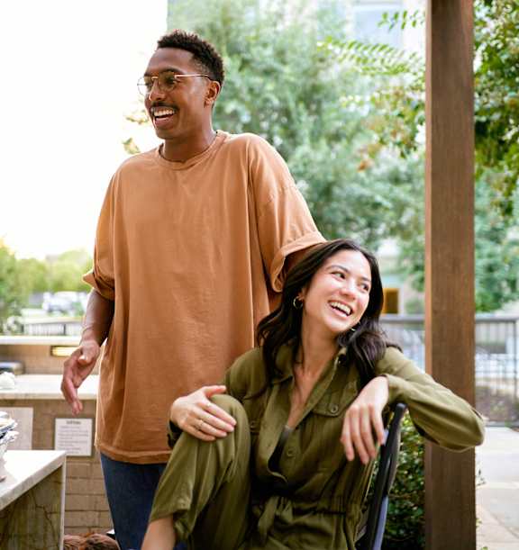 Stock Photo of Couple Laughing.