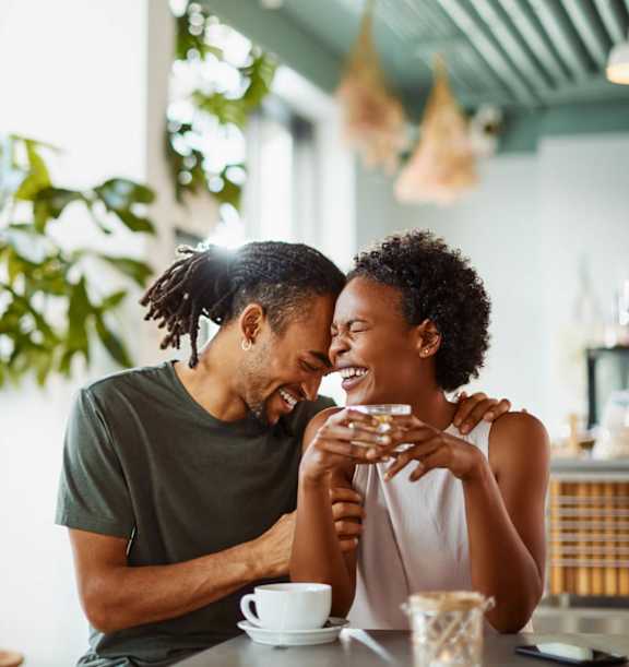 Stock Photo of Couple Laughing.